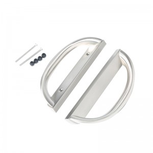 Glidende gårdhave dørhåndtag, d form, ikke-tastet (passer 3-15/16 ”hulafstand)