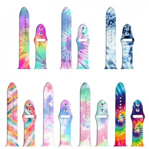 Tilpassede bløde trykt gummi sport silikone urrembånd til æble iwatch