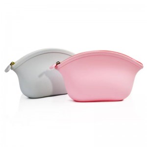Shopping Travel Party lynlås bærbar slikfarve damer silikone kosmetisk taske håndtaske