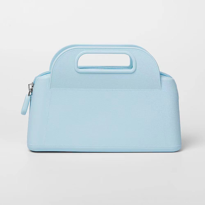 Vandtæt silicium håndtaske brugerdefineret mode frostet farve silikone tasker ravel kosmetisk taske