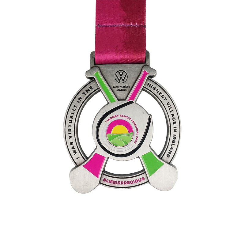 Brugerdefineret sublimering Metal Hollow Championship Race Medal Cut Out Metal Medals