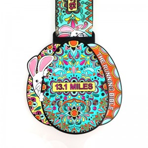 Brugerdefinerede medaljer til racer Metal Medallion Custom Santa Running Medals