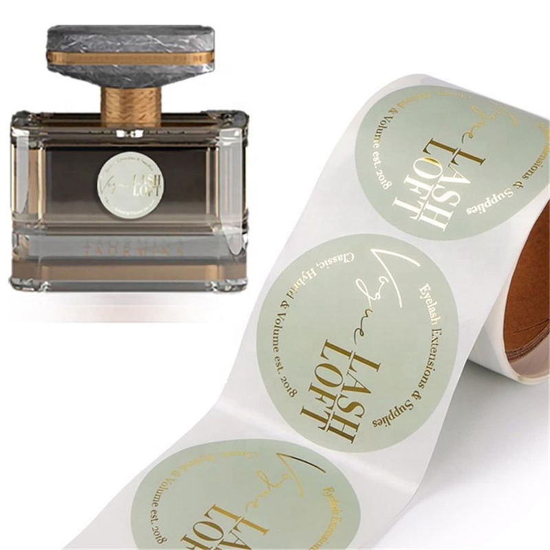 Round Bronzing Label Sticker, Bronzing Transparent Label, tilpasset Bronzing Label Sticker