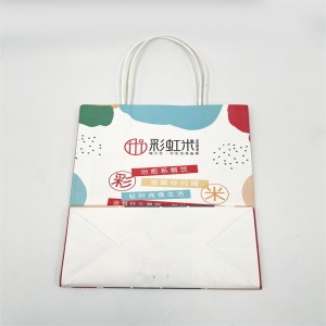 Farve trykt papirpose, enkel og moderigtig papirpose