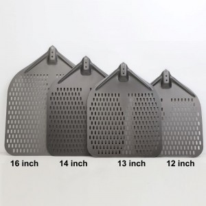 Aftagelig håndtag Anodiseret 12inch/13INCH/14INCH/16INCH Perforeret aluminium Pizza Peel Pizza Shovel Pizza Spatel Pizza Paddle