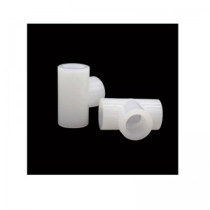 PFA tre-vejs plastik led formsprøjtningsbehandling Fabrikskorrosionsbestandig plasttilpasset injektionsstøbt PVDF tre-vejs led