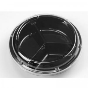 Tre-compartment friske-cut frugter kasse låg 205*155*58 mm HJ-190