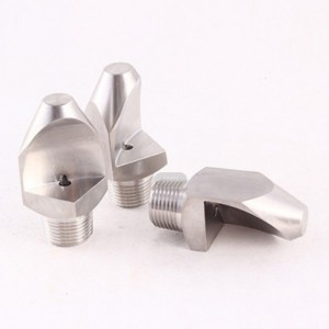 Rustfrit stål smal vinkel fladt ventilator vand rengøringsdyse