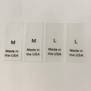 Gennemsigtig trykt forsendelsesmærke