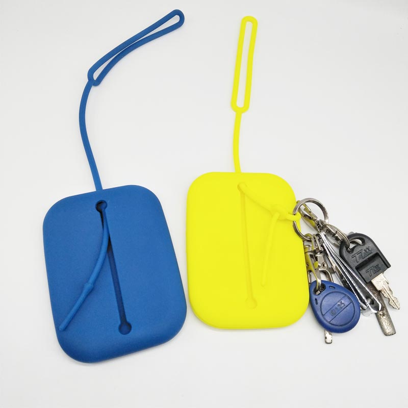 Silikone møntpung sød møntpung Hovedtelefonpose Makeup og hårtilbehør Bag Sjovt legetøj Silikone Key Coin Gavebørns gavepose med lanyard