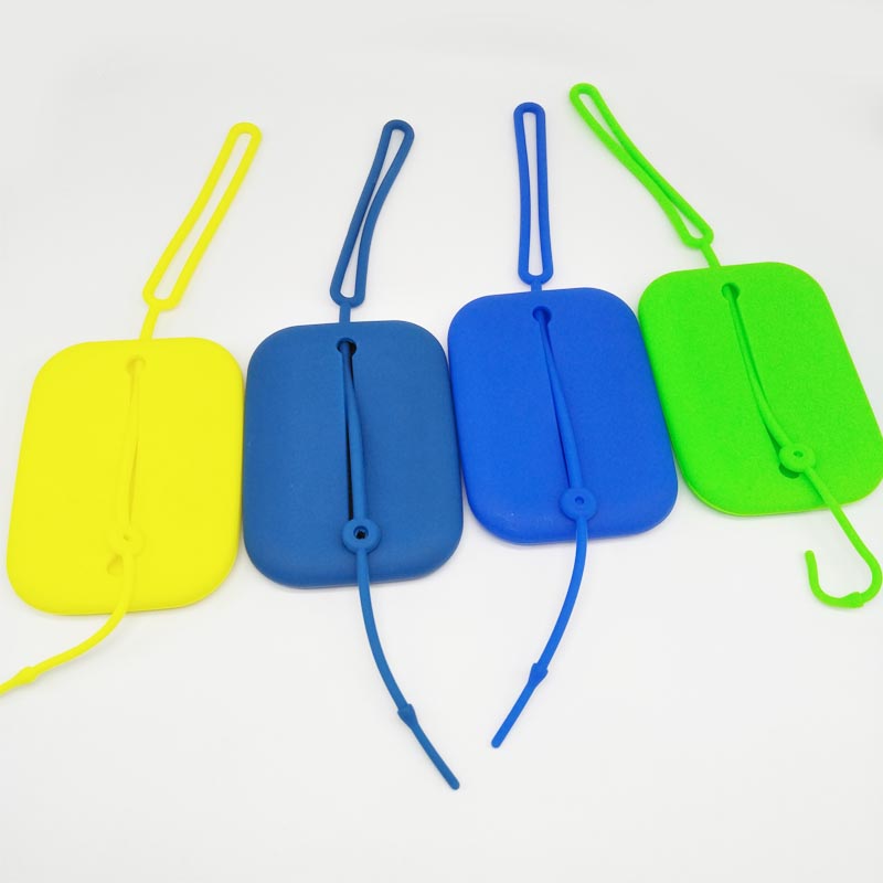 Silikone møntpung sød møntpung Hovedtelefonpose Makeup og hårtilbehør Bag Sjovt legetøj Silikone Key Coin Gavebørns gavepose med lanyard