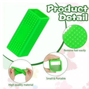 Pet Hund og Cat Hair Remover Silicone Pet Hair Block Roller Cleaner, Carpet Brush Dog Hår Sofa Hollow Silicone Rengøring Børste, vandtæt og holdbar