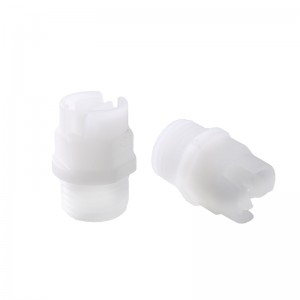 Korrosionsbestandig vandstråle rengøring plast PP PVDF flad ventilator fuld kegle spray dyse