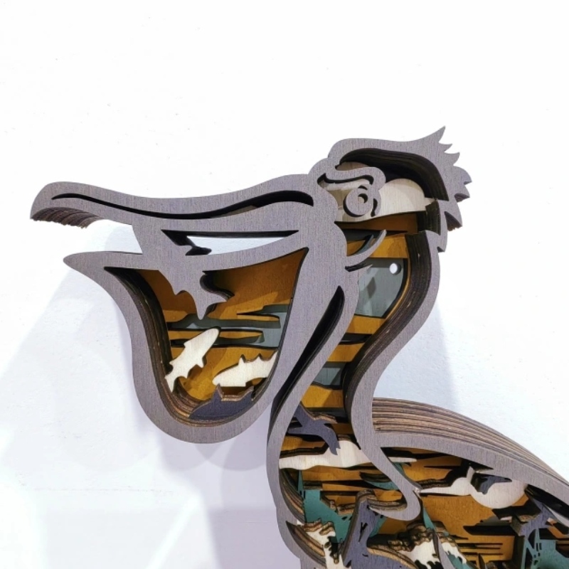 3D håndværksornamenter i træ til fugle