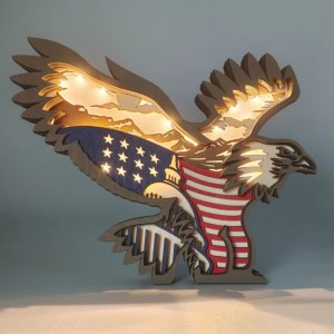3D Eagle Træhåndværksdekoration