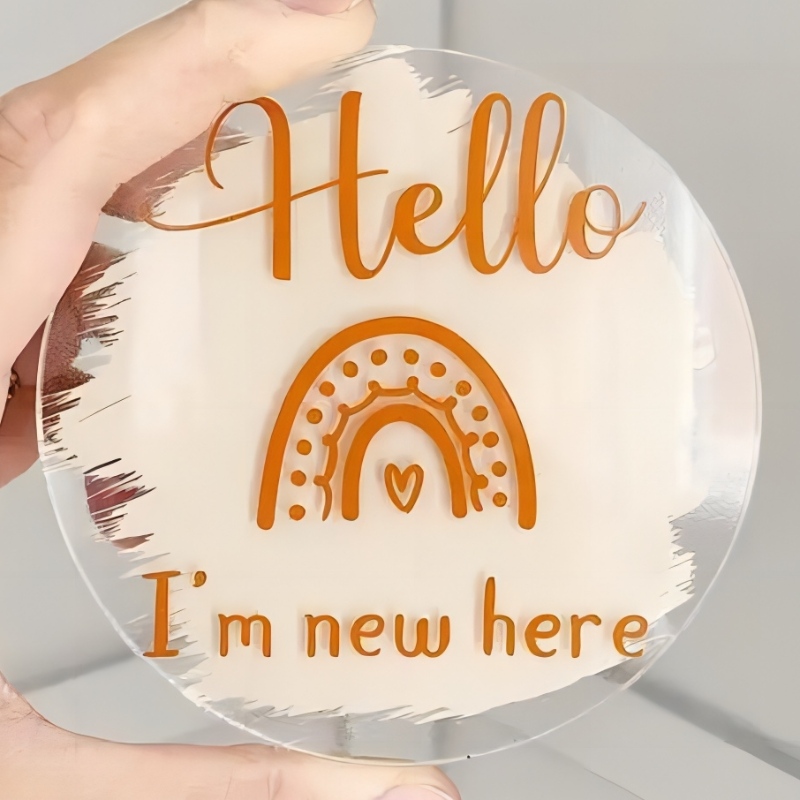 Akryllaserskåret graveringsferiebørns milepæl -mindekort