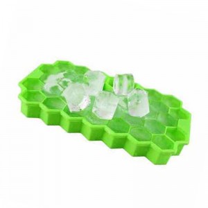 Honeycomb Ice Cube Bakke, 37 Gitter Food Grad Silicone Ice Cube Maker Form med låg let aftagelig formisbakke Form til isfest Kold drikke Whisky Cocktail