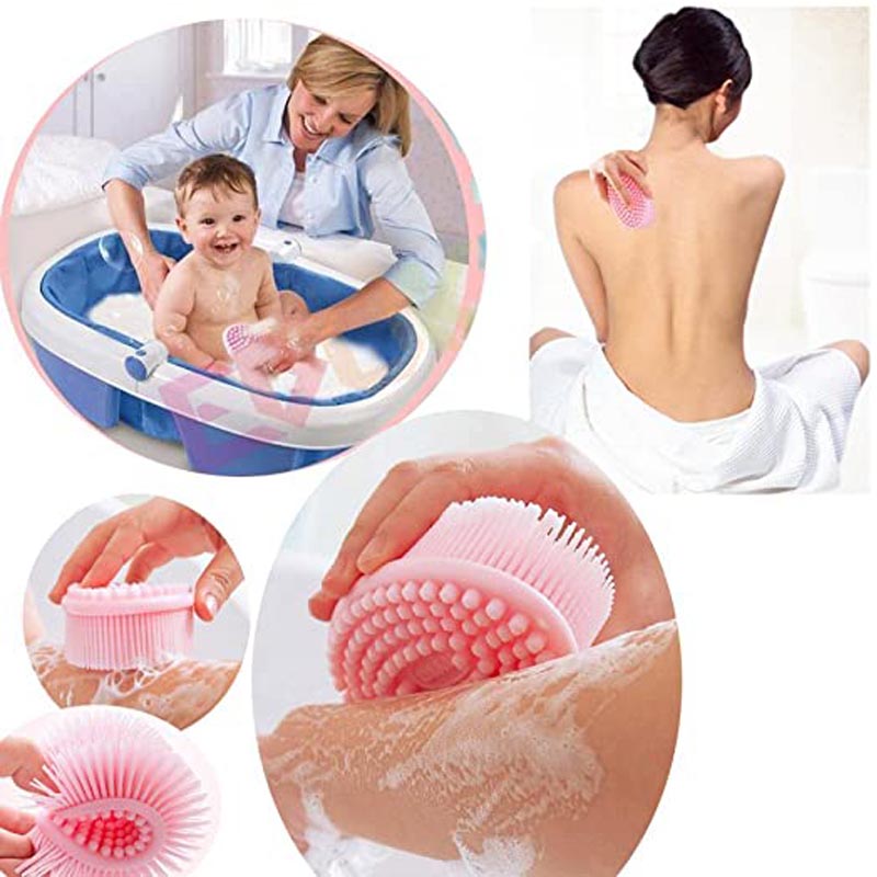 Silikone krop skrubber loofah eksfolierende kropsbade børste loofah børste til følsomme børn kvinder mænd alle hud