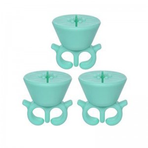 Bærbarneglelakholder Ring Neglepoleringsværktøjer Negle Tilbehør Silikone Negleflaske Sæt tilnem rengøring