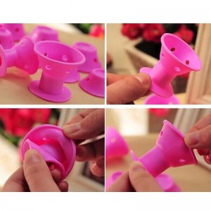 Ingen varmeopvarmningskuller, silikone curlers curlingværktøjer, ingen opvarmning, ingen skade på håret, let at rengøre