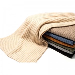 Engros mongolsk cashmere ribben strik tørklæde kvinder elegant pashmina cashmere luksus cashmere tørklæde