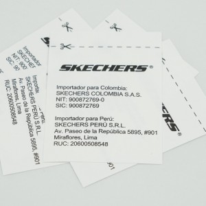 Vævet etiket tøjvask vandetiket, silke skærmprint, vævet etiket