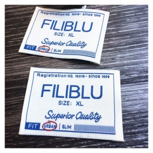 Brugerdefineret tøjetiket, håndlavet tekstilstofmark