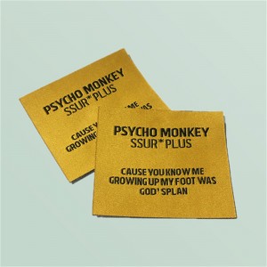 Brugerdefinerede farvede beklædningsetiketmærker