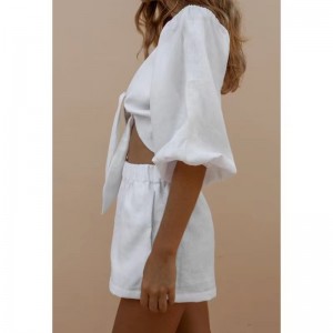 Kvinder snøres top&shorts sæt