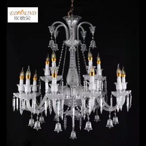 1305-10+5 Modern Crystal Chandelier Luksusdekoration