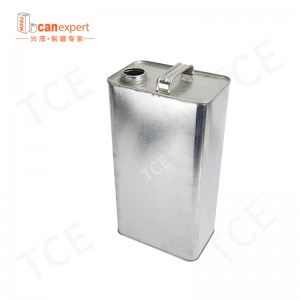 Firkantet rektangulær metal tinbeholder kan til lim/engine olie/machine olie/solvent/paint emballage