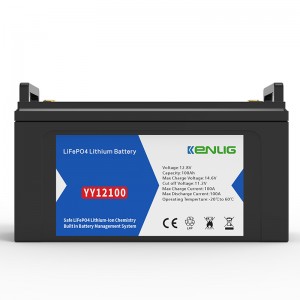 Kenlig Portable Plastic Battery Pack 12.8V 100/120/150/200AH Brugt i hjemmepladsen Solar Energy Storage System Lithium Battery