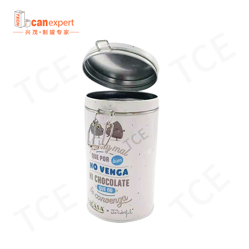 Brugerdefineret fabriks lufttæt tinplate container emballage cylindrisk rund rektangel metal kasse luksus kaffe dåse til kaffe