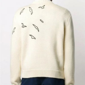 OEM vinter jacquard uld sweater mænd pullover strikket sweater