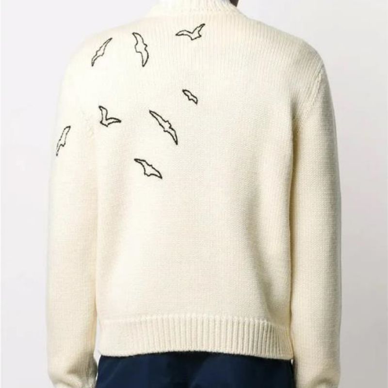 OEM vinter jacquard uld sweater mænd pullover strikket sweater