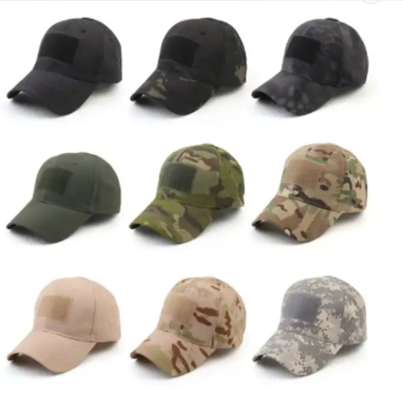 Engros DIY designkrog og loop patch camoufleret camo cap hat
