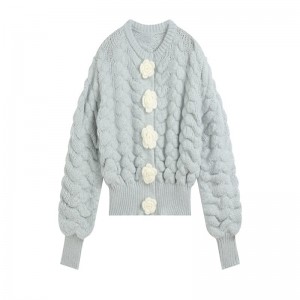 Strikket cardigan sweater frakke