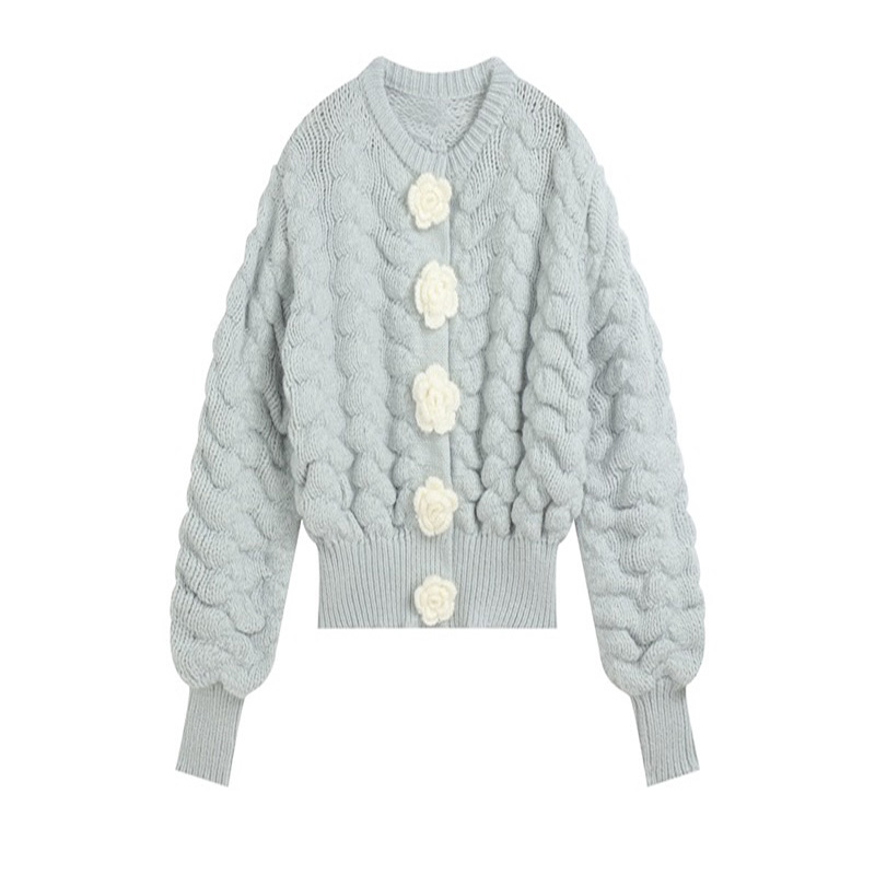 Strikket cardigan sweater frakke