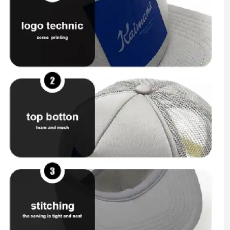 5 panel brugerdefineret 3d broderi trykt tryk logo broderet broderi skum puff print trucker hatte mesh caps hat sport cap