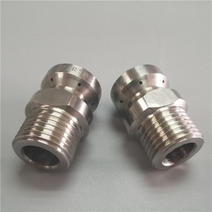 Rensning af rengøring af rengøringsdyse med rustfrit stål med høj tryk kloakjetdyse