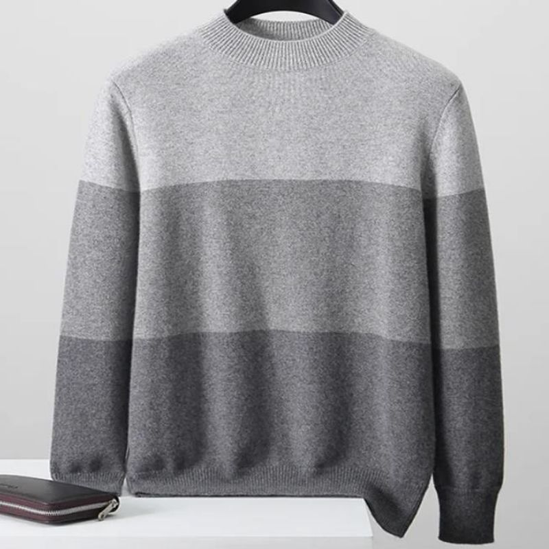 Pure Cashmere Sweater Mænds halvt skildpadde Pullover Efterår Vinter Tyk sweater Varm strik afslappet mænds sweater