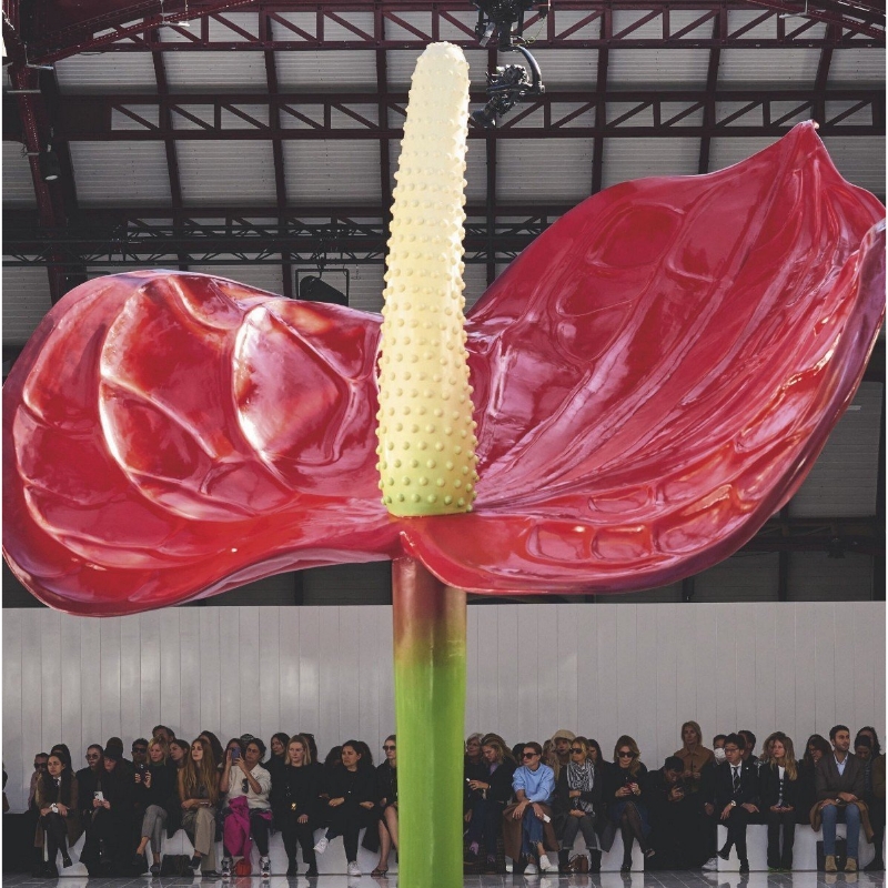 Tredimensionel blomst/Three-dimensionel dekoration/red/craft/loewe