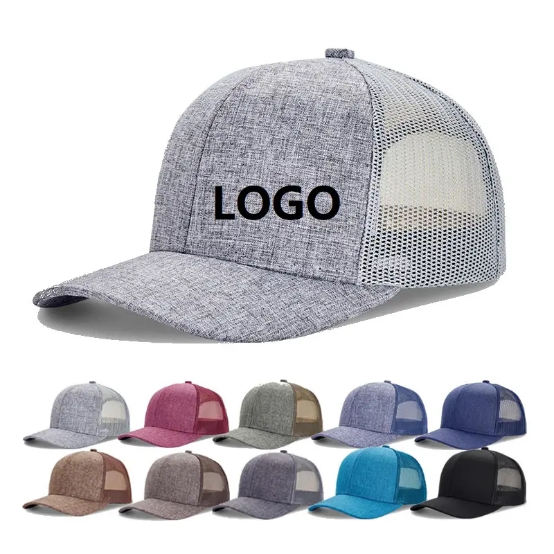 Brugerdefineret logo Ny lastbil Cap Mesh Baseball Snapback Unisex Justerbar størrelse Sport Caps