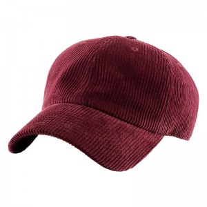 Corduroy baseball cap 6 panel blank far cap sport vinter hat brugerdefineret broderi logo
