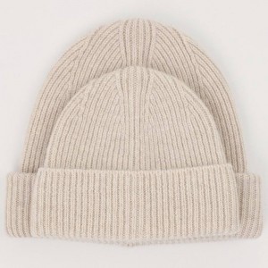Udendørs unisex solid farve mode strikket kort manchet sejler skater beanie kranium beanie vinterhat