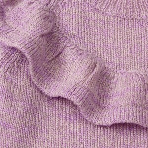 Baby tøj piger langærmet strik ruffle sweater solid farve strikningsmønstre baby piger trøjer