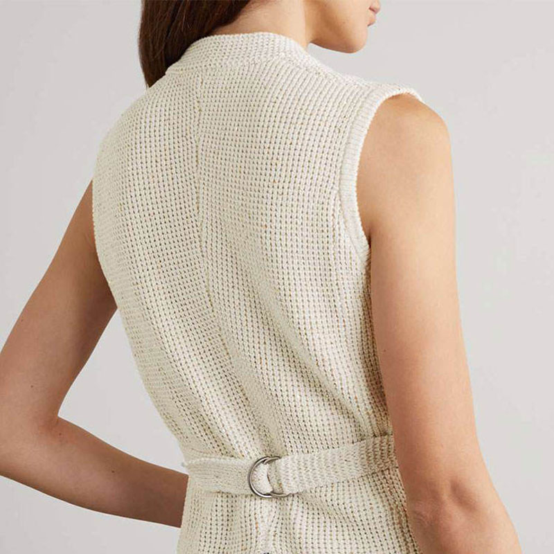 strikstøj fabriks brugerdefineret 2023 Kvinder tøj sommer tøj ærmeløs sweater hals pullover strikede trøjer