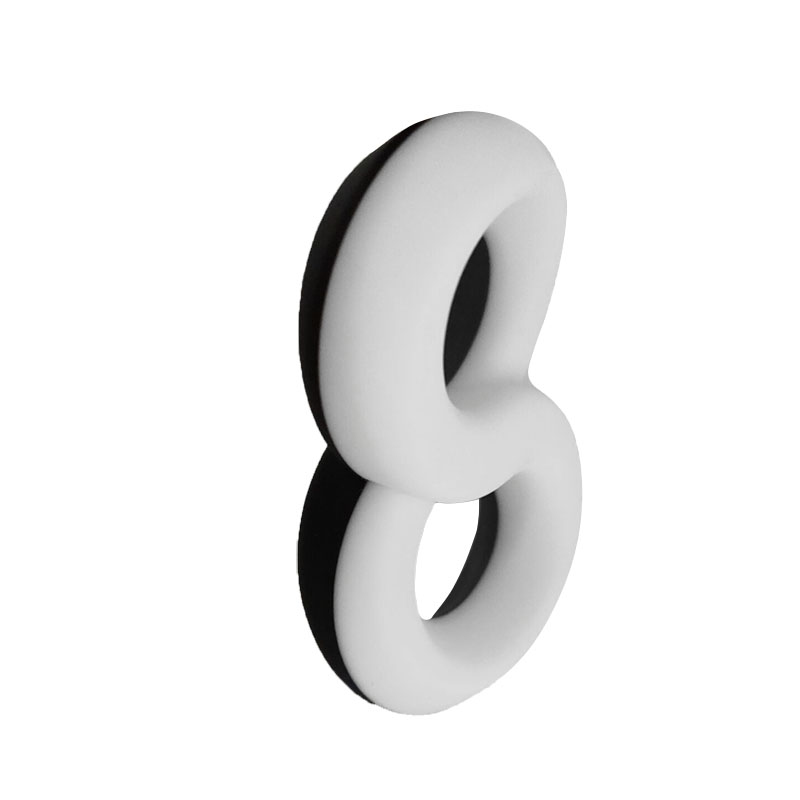 Hot Selling Men Sex Toy Penis Ring Cock Ring for Men Onrurbation (8-formet ring sort og hvid)