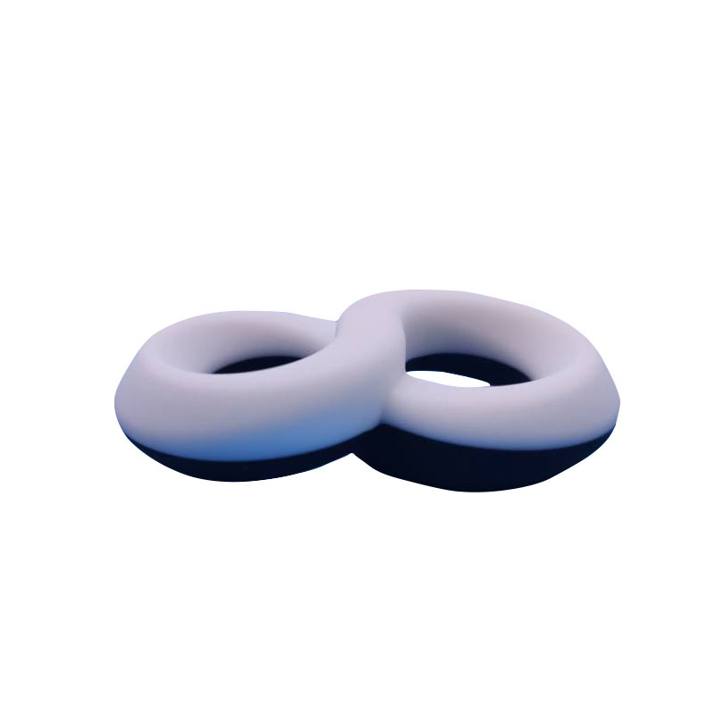 Hot Selling Men Sex Toy Penis Ring Cock Ring for Men Onrurbation (8-formet ring sort og hvid)