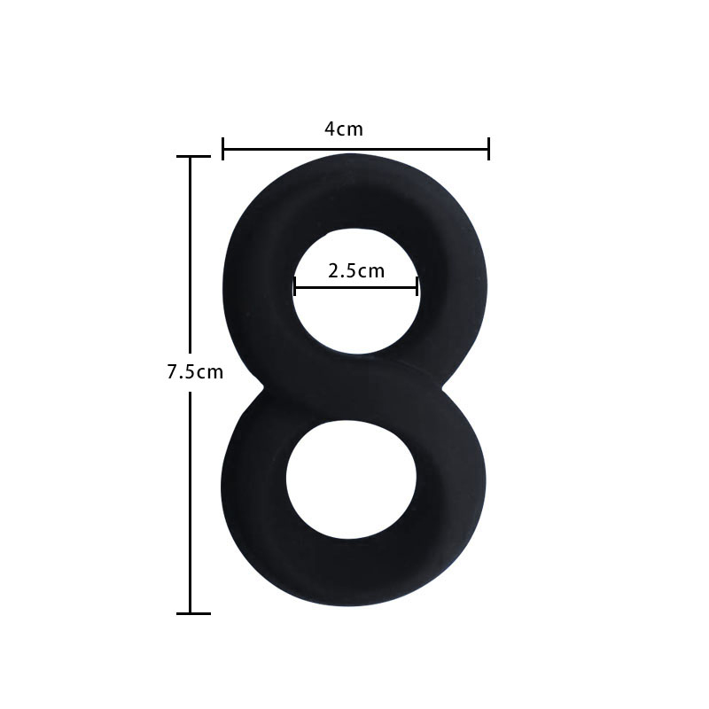 Hot Selling Men Sex Toy Penis Ring Cock Ring for Men Onrurbation (8-formet ring sort og hvid)